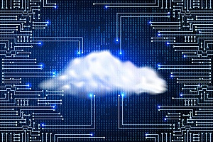 a cloud with circuit board symbolizing common problems business face with cloud migration