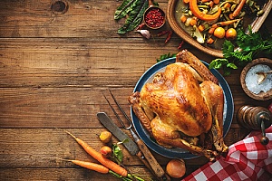 a Thanksgiving luncheon at a cybersecurity firm