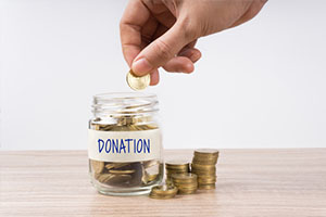 Donation piggy bank