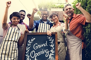 Grand opening of a small business