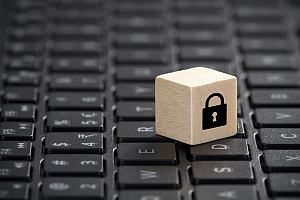 Wooden block on keyboard 