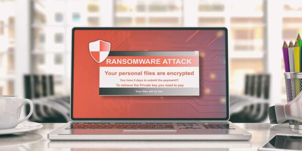 Ransomware attack on a lap top