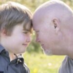 father and son happy together