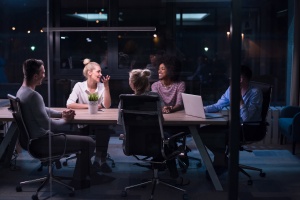 business team in office about Cybersecurity