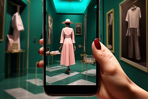 ai application trying on clothes using phone